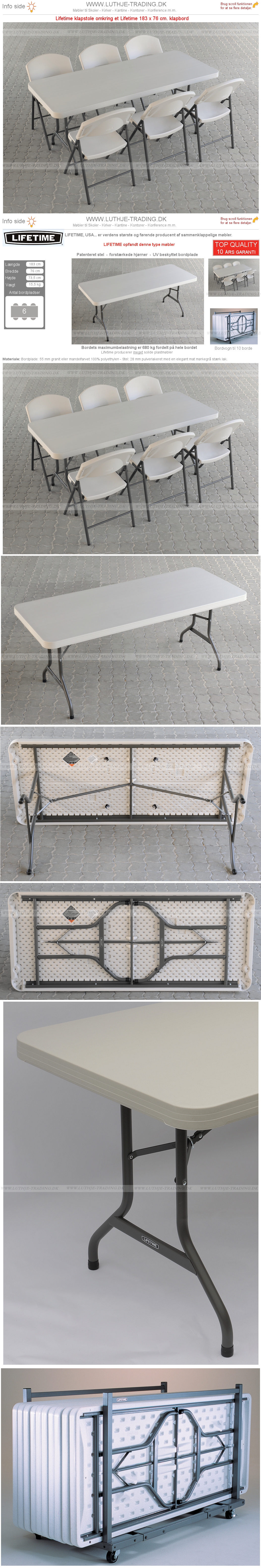 Plastborde Lifetime opstilling 4